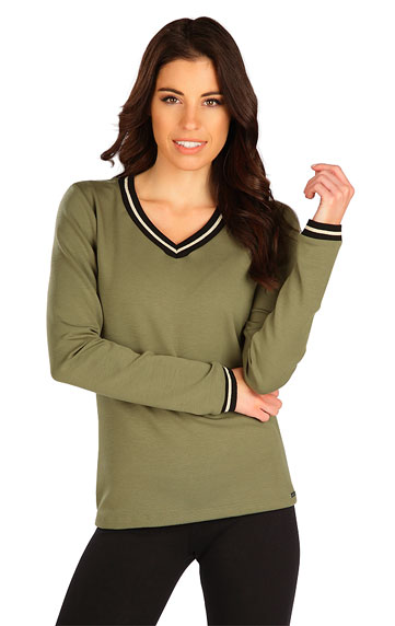 Sweatshirts, Rollkragenpullover > Damen Sweatshirt mit langen Ärmeln. 7B137