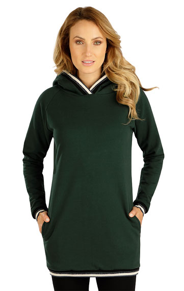 Sweatshirts, Rollkragenpullover > Damen Lange Sweatshirt mit Kapuzen. 7C129