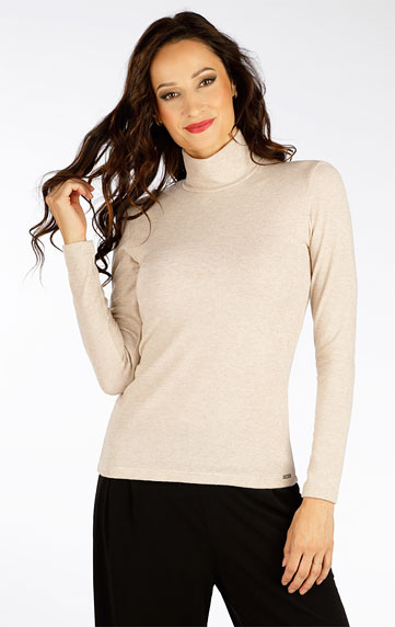 Damen Rollkragenpullover mit langen Ärmeln.