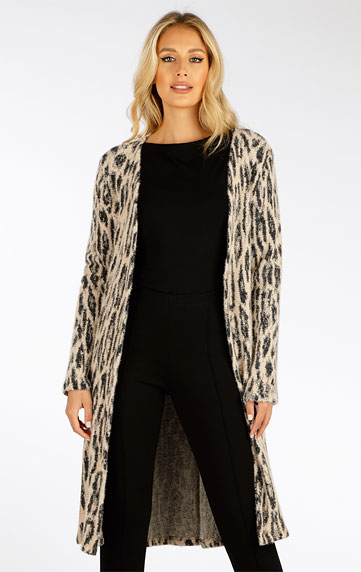 Pullover, Cardigans, Rollkragenpullover > Damen Cardigan, langarm. 7F097