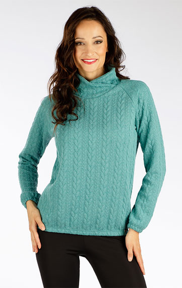 Pullover, Cardigans, Rollkragenpullover > Damen Sweatshirt. 7F104