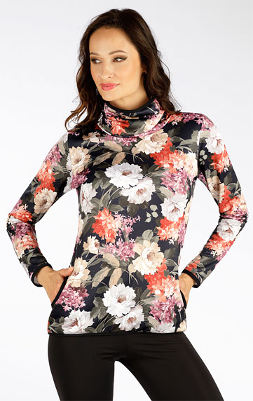 Damen Rollkragenpullover mit langen Ärmeln.