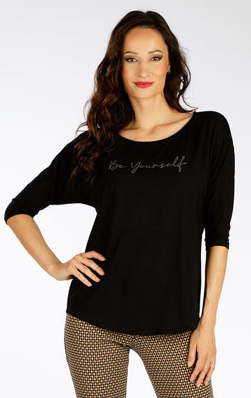 Damen T-Shirt, mit 3/4 Ärmeln.