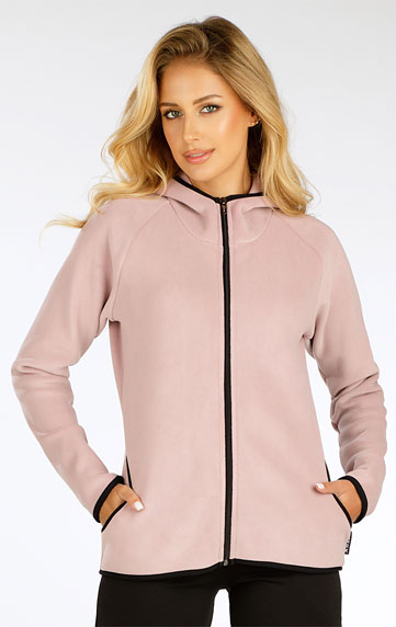Fleece Damen Sweatshirt mit Kapuzen.