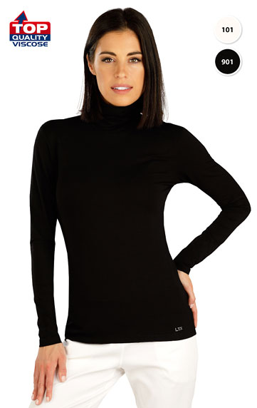 Damen Rollkragenpullover mit langen Ärmeln.